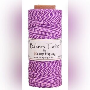 Hemptique Cotton Bakers Twine 2-Ply Purple Pink Eco Crochet Knit Macrame Crafts